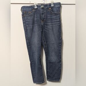 Women's True Religion Hallie High Rise Super Skinny  Blue Denim Jeans Size 31